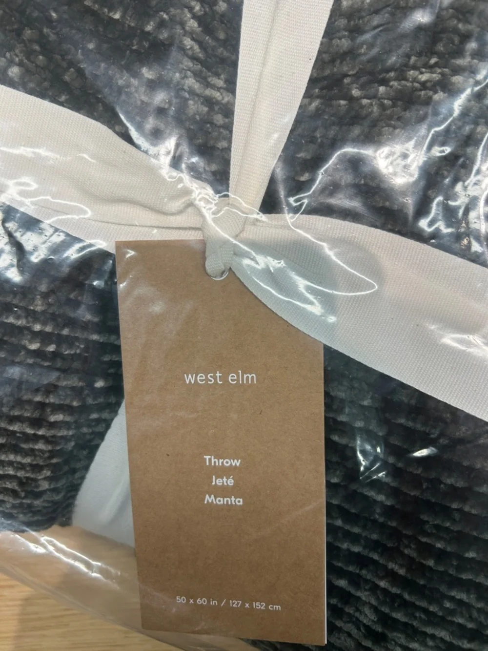 NEW - West Elm Luxe Chenille Throw